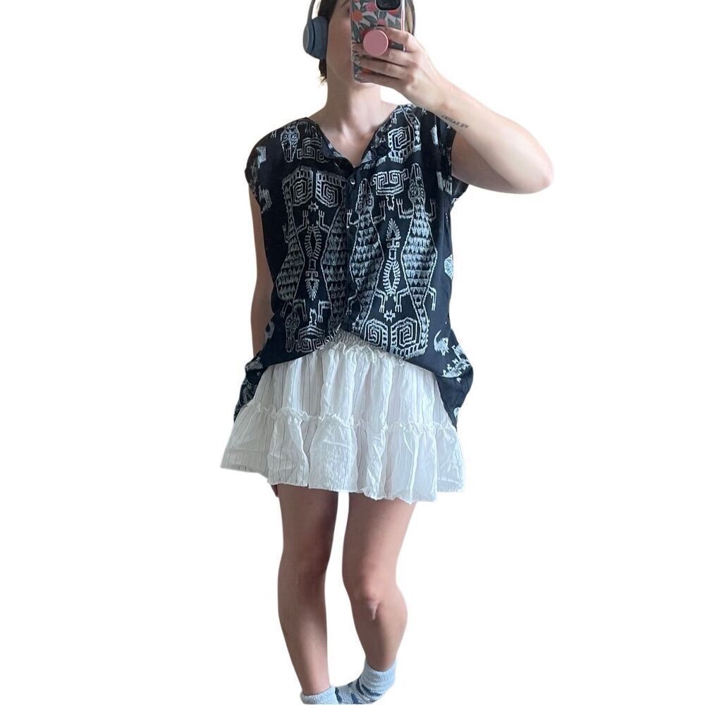 90s Vintage New Options Open Back Top – One Size – Made in India